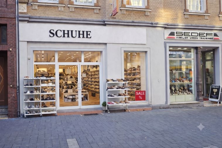 KI Bild als Schuhgeschäft