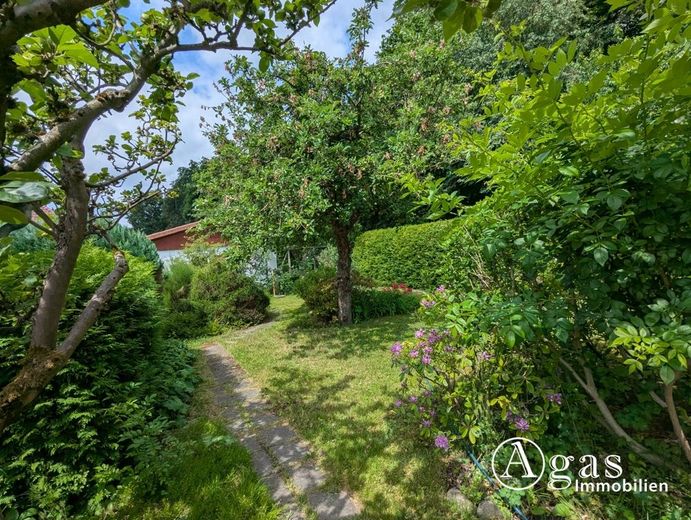 Sonniges Baugrundstück mit Ferienhaus und Garage - direkte Waldrandlage in Melchow – Garten