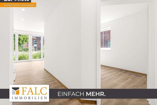 Neubau-Erstbezug Moderne 3-Zimmer-Erdgeschosswohnung mit Terrasse & Stellplatz - Emden-Borssum