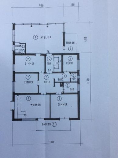 Großzügige Eigentumswohnung im 1. OG mit Studio und Garten – Grundriss 1. OG