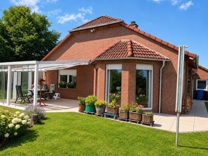 Logement de plain-pied très bien entretenu avec cuisine aménagée, cheminée et garage ! – Photo 1