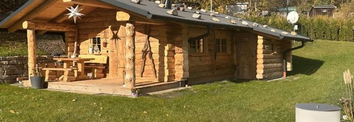 MUSTERHAUS - Skihütte - Wochenendhaus - Gartenlaube - Vollholzstämme, Handarbeit