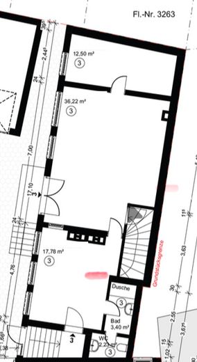 Loft ähnliche 5-Zi Wohnung perfekt für WG geeignet – Grundriss EG