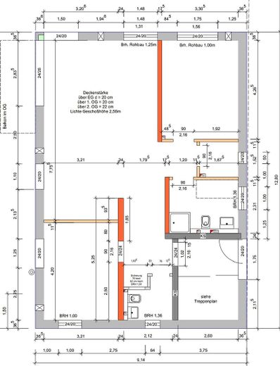 Stylowe mieszkanie w nowoczesnym domu czterorodzinnym w Eberstadt – Grundriss