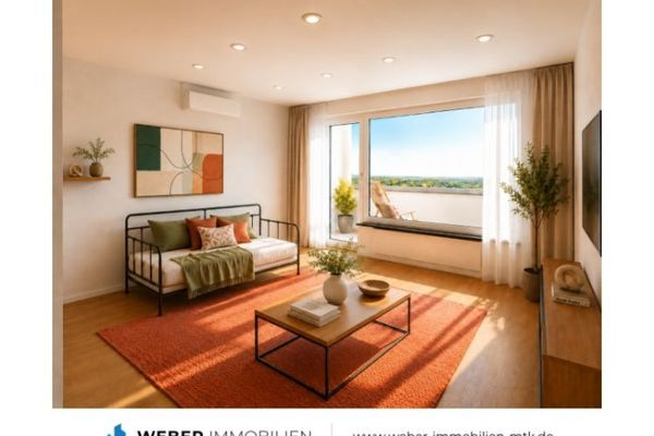 ++ COMPLETELY RENOVATED in 2023 + 1-room apartment with a DREAMLIKE panoramic view from the 16th floor