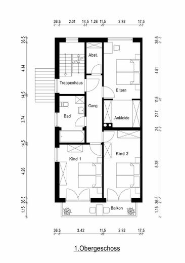 Grundriss 1. Obergeschoss 