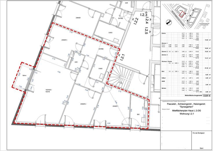 БЕЗ ВІЛЬНО= БІЛЯ СПРЕЄ= HEISENBERGSTR. 3 = НАЙВИЩА ЯКІСТЬ = 4 КІМНАТИ =РВ 2022=БАЛКОН = 2-Й ПОВ. = ЛІФТ – Wohnflächenberechnung