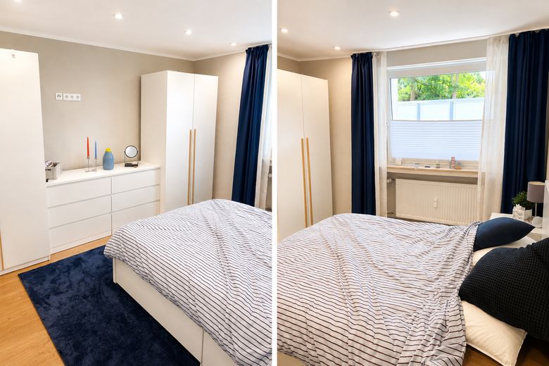 Essen Rüttenscheid’de daire – Schlafzimmer