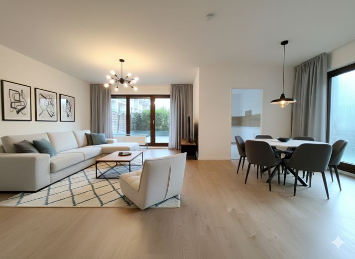 Wohnzimmer (KI möbliert)