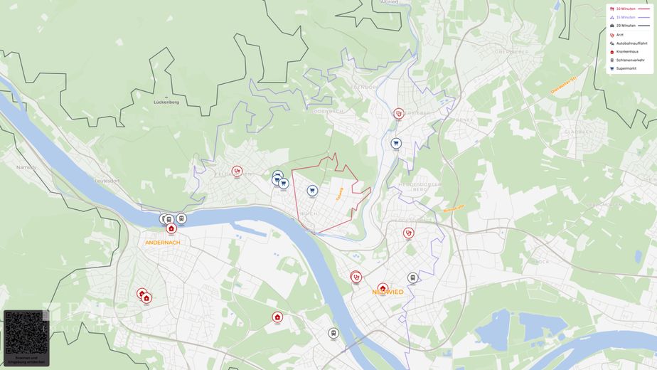 Zentrale Oase – Lageplan