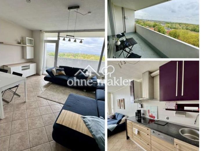 Möblierte 1-Zimmer-Wohnung im 10. Stock mit herrlicher Aussicht – Foto 1
