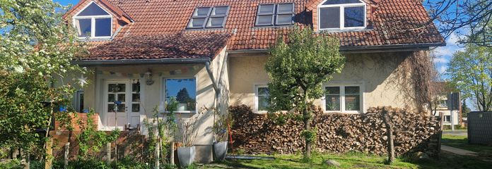 Individuelles Bauernhaus mit Charme – familienfreundlich zwischen Wandlitz und Oranienburg – Gartenansicht