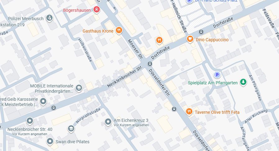 Esclusivo appartamento maisonette di 4,5 locali con giardino a Meerbusch Büderich – Lage der Wohnung