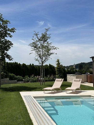 Luksus spotyka naturę: nowoczesna willa architektoniczna z basenem i wymarzonymi zachodami słońca – Pool