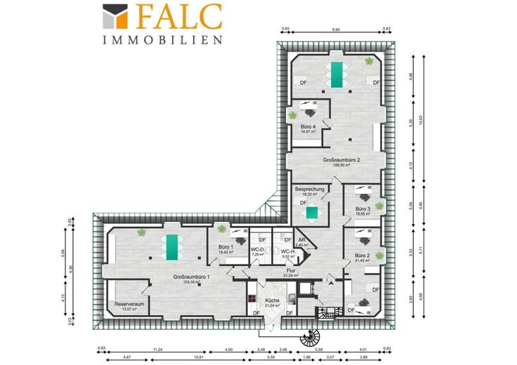 Ihr neuer Unternehmensstandort: 410 m² mit maximaler Flexibilität! – Grundriss