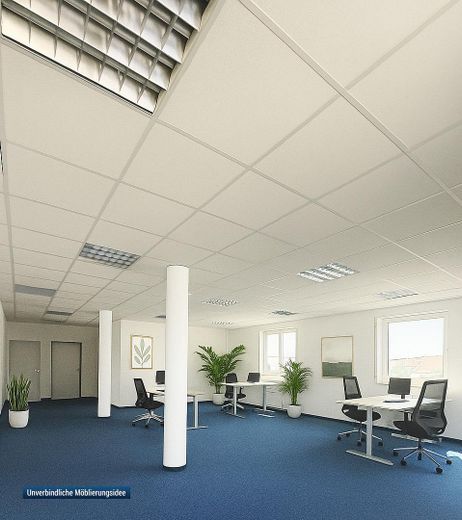 Möbilierungsidee Großraumbüro 
