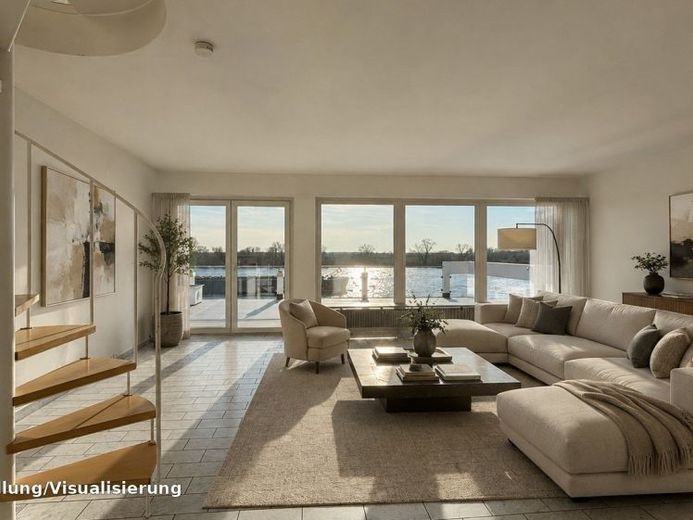 1. Rheinlage: Lichtdurchflutete Maisonette-Wohnung mit Rheinblick – Foto 1