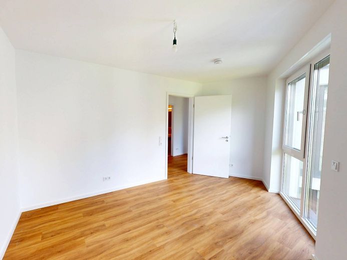 Platz & Komfort, gepaart mit modernem Design: Exklusive 3-Zimmer-Wohnung mit 2 BALKONEN, EBK und 2 Bädern – Ansicht II: Schlafzimmer II