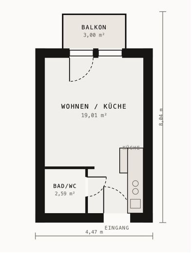 Apartment mit Balkon ins Grüne – Foto 12