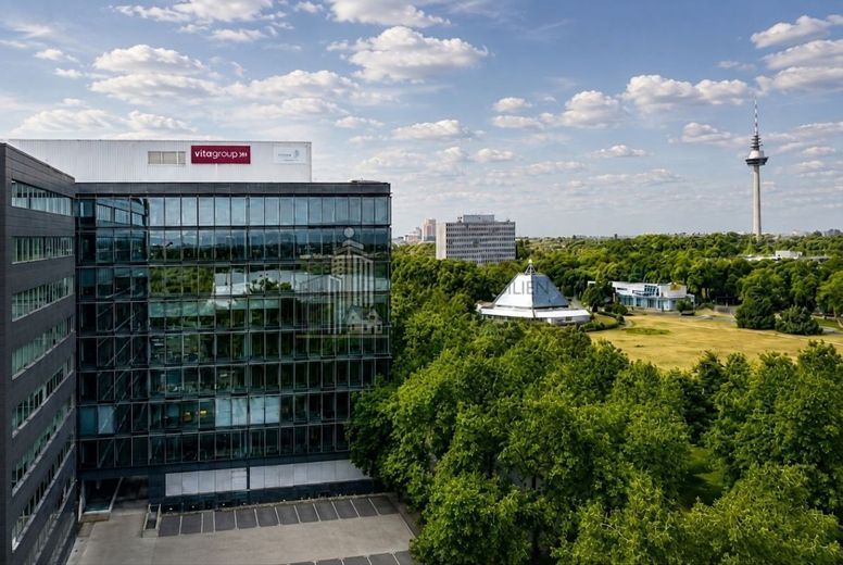 ATIK: Lichtdurchflutete Büroflächen in hervorragender Lage – Drohnenaufnahme
