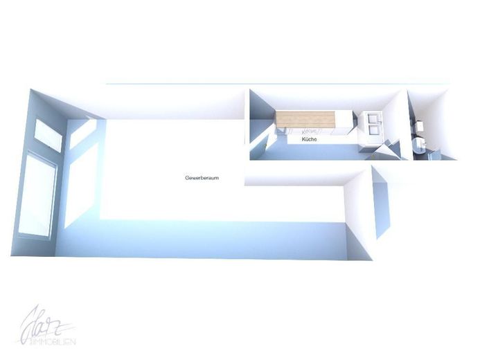 ***UNITÉ COMMERCIALE INONDÉE DE LUMIÈRE DANS LE PARC COMMERCIAL À NÜNCHRITZ*** - emplacement parfait pour votre activité ! – 3D-Ansicht