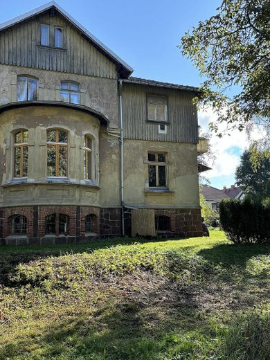 Idyllische Villa/Mehrfamilienhaus in grünem Erholungsort (Harz) - mit Ausbau-/Investmentpotential – Villa Westseite