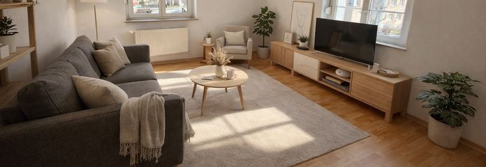 Wohnzimmer Ki möbliert