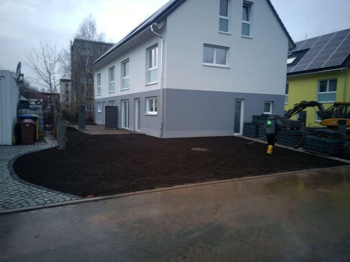 Foto Bauzeit vor Bau Terrasse