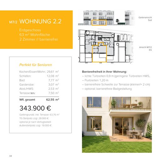 Neubau WHG 2.2 - M7/2 - Erdgeschoss - 63m² – Foto 1