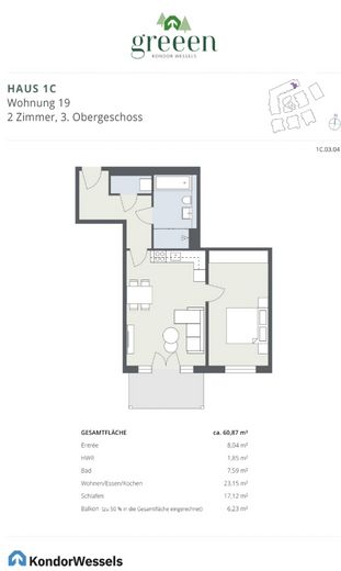 Grundriss 1B-03-04 WE19