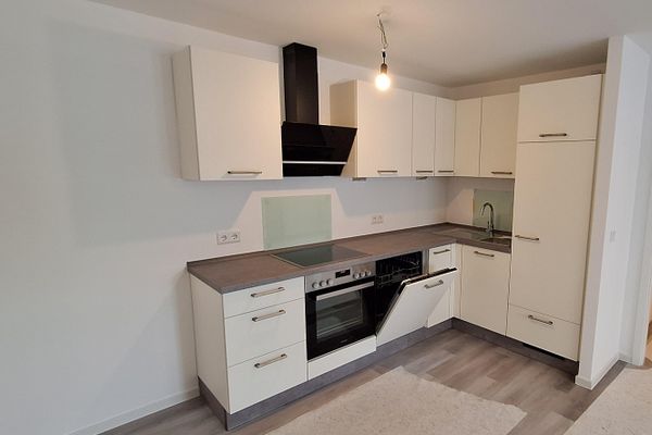 Appartamento ristrutturato integralmente di 2 locali con cucina abitabile, al piano rialzato, con balcone, garage sotterraneo e nuova cucina di marca