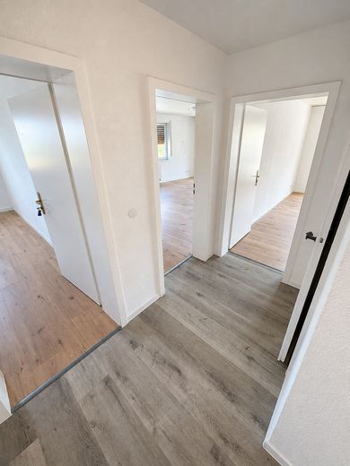 Renovierte 3-Zimmer-Wohnung mit Balkon & schönem Ausblick in Laubenheim – Flur