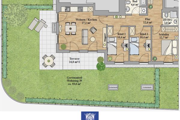 Traumhaftes Wohnen mit Terrasse und eigenem Garten! Erstbezug!