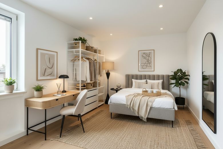 Möbliertes Schlafzimmer