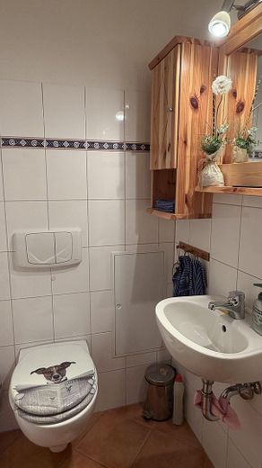 Casa de vacaciones con embarcadero propio en Hafendorf Rheinsberg – Gäste WC