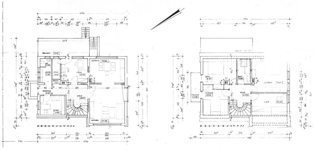 Wohnen auf ca 1600m² - Einfamilienhaus mit zusätzlichem Baupotential – Orginalplan EG & DG