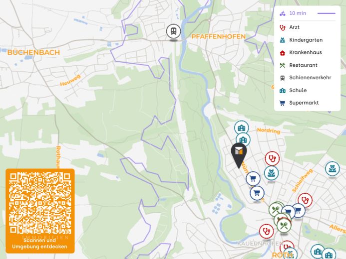 "Individuell fertigstellen &amp; profitieren - helle Wohnung mit Balkon und Tiefgaragenstellplatz" – Karte