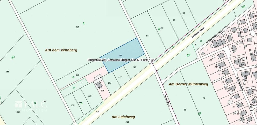 Waldareal in gewachsener Naturkulisse – Lageplan