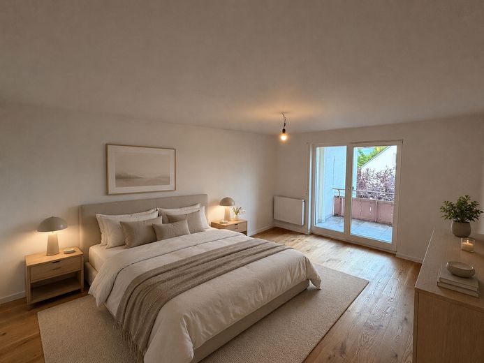 Frisch saniert & bezugsfertig: 2 Balkone, Echtholzparkett und Tiefgarage – Virtuell Möbliert