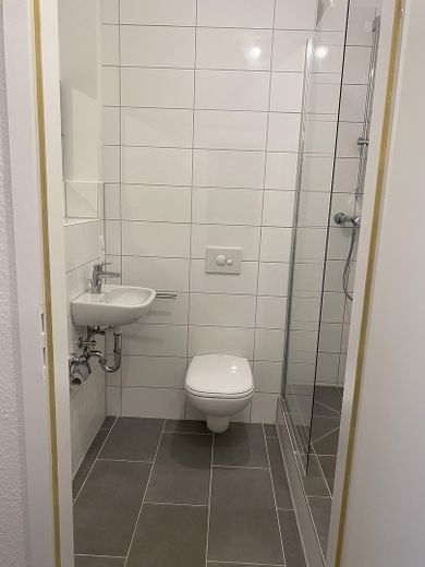 Wunderschöne 3-Zimmer Dachgeschosswohnung in KA-Oststadt – WC mit Dusche
