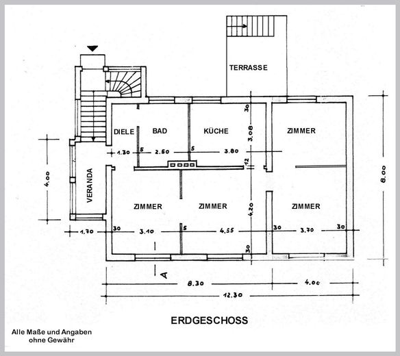 GROßES GRUNDSTÜCK MIT EINFAMILIENHAUS - 12357 BERLIN-RUDOW - BLUMENVIERTEL-PROVISIONSFREI-BEZUGSFREI – GRUNDRISS ERDGESCHOSS