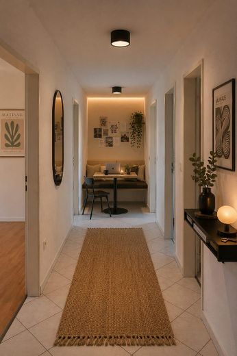 Zentrale provisionsfreie Wohnung in Neu-Ulm, perfekt für eine WG – Flur KI