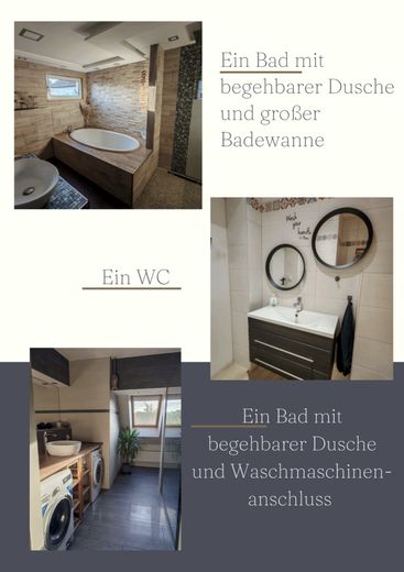 Exklusives, modernisiertes EFH mit beheizbarem Pool, PV,Terrasse und Nebengelass – Bäder