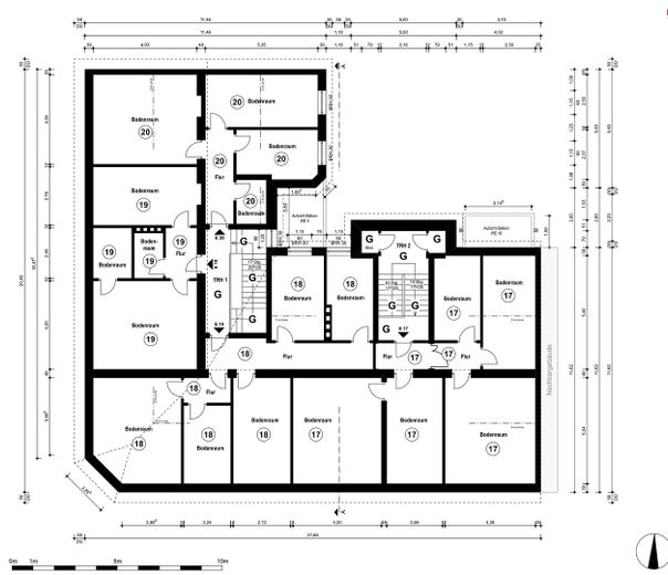 Dachgeschoss-Rohling mit gesichertem Ausbaurecht: 257 m² Ausbaureserve in Eberswalde – Grundriss DG