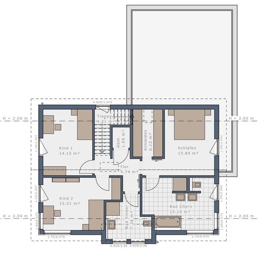 Ihr Traumhaus. Persönlich realisiert. - Wohnen mit Charakter im Chiemgau – Grundriss Obergeschoss