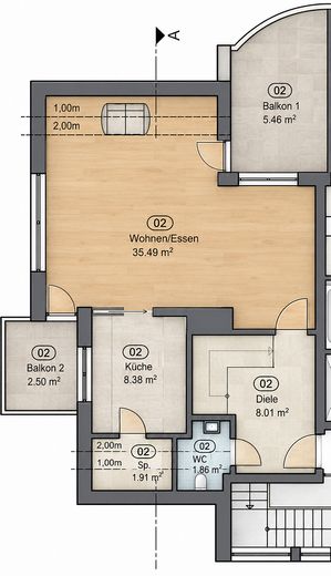 Ampiezza su due livelli – esclusiva maisonette con terrazza sul tetto e vista panoramica – Foto 25