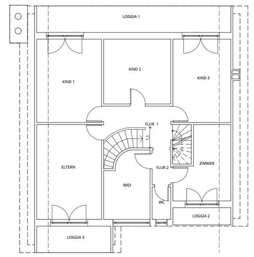 Großes Architektenhaus inkl. Garage u. Garten * in Altlußheim – Obergeschoss
