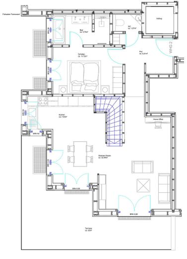 Exklusive 4-Zimmer-Wohnung in München-Obermenzing – Grundriss WHG 2 - EG