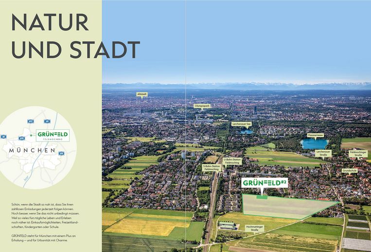 Neubau 2-Zi-WHG in Feldmoching möbliert und mit Balkon, Erstbezug – Lageplan