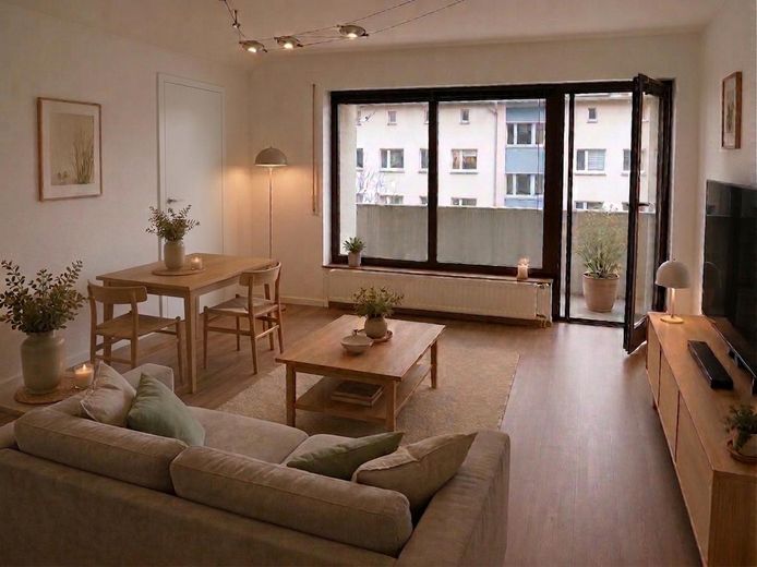 Appartamento ristrutturato di recente con 2 locali, ampio balcone esposto a ovest, ascensore e posto auto – Wohnzimmer (Bild beispielhaft)